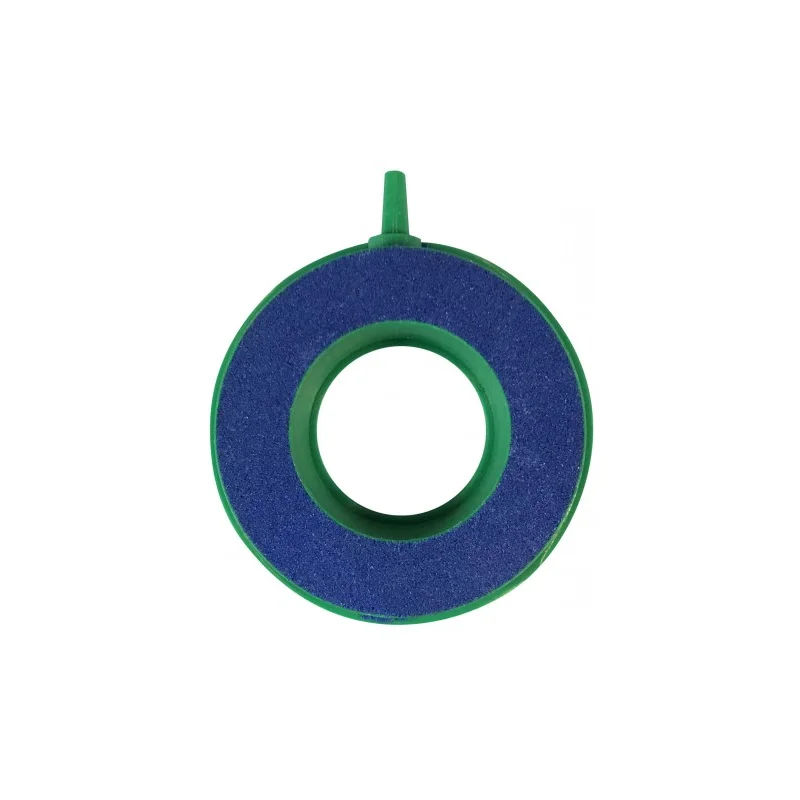 Sprudelstein rund, blau, 5cm Durchmesser, 4 mm Anschluss